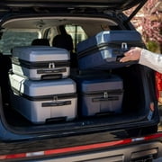 Securitech by Delsey, Asphalt 4 PC Spinner Luggage Set, with Carry-on, Trunk, Duffel Bag, and Toiletry Organizer