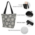 thumbnail image 3 of Lsque Sparkling Snowflakes Pattern Beach Tote,Shoulder Handbag,Spacious Tote Bag,Lightweight Travel Bag,Versatile Shopping Bag, 3 of 6