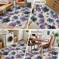 thumbnail image 5 of Purple Floral Runner Rug 2.7x5 FT, Non Slip Entryway Carpet, Blue Wildflower Farmhouse Nature Plant Washable Soft Floor Carpet Entrance Mat Non-Shedding Throw Rug for Hallway Laundry Room Bedside, 5 of 9
