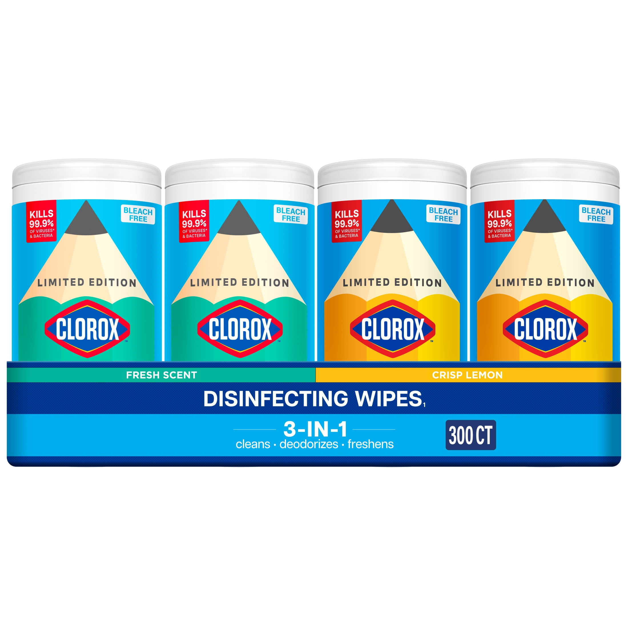 Clorox Disinfecting Wipes, 75ct, Fresh Scent, Bleach-Free, Multi