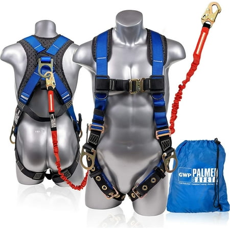 Palmer Safety Harness w/detachable 6' Internal Shock Absorbing Lanyard