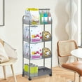 thumbnail image 5 of HomeKingdee Narrow Places Slim Rolling Storage Cart Clear Organizer Shelf with Wheels Tight Spaces Organizer Rack for Bathroom Office Dorms Kitchen, 5 of 6