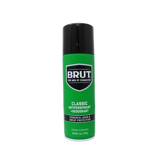 BRUT Classic Antiperspirant & Deodorant, Powerful Odor & Sweat Protection, 6 OZ (170g) - 12 Pack