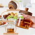 thumbnail image 3 of Asivwid Glass Leakproof 17 oz Honey Jar with Wooden Dipper and Lid, 3 of 7