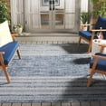 thumbnail image 2 of SAFAVIEH Courtyard Galen Striped Indoor/Outdoor Area Rug, Navy/Grey, 5'3" x 7'7", 2 of 15