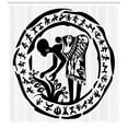 thumbnail image 3 of Ambesonne African Shower Curtain, Tribe Woman Frame, 69"Wx70"L, Black and White, 3 of 3