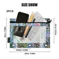 thumbnail image 4 of FORMRS 2 Pack Pencil Pouch for 3 Ring Binder with Clear Window Zipper Case, Blue Floral Window, 4 of 6