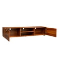 thumbnail image 4 of Low Profile TV Stand for TVs Up to 70 Inches, Rustic TV Cabinet, Entertainment Center with Storage Cabinet and Open Shelves, Brown, 4 of 9