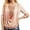 Pink, variant on Womens T Shirt Ladies Solid Sequined Long Sleeve Loose Smocked 2 Piece Top Breathable Tshirts Women Pink L