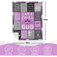 thumbnail image 6 of Christian Gifts for Women, Inspirational Religious Birthday Catholic Spiritual Gifts, Baptism Confirmation Gifts for Girls, Faith Based Gifts For Christian, I Am a Child of God Throw Blanket, 6 of 7