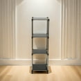 thumbnail image 3 of Korean Black 4-Tier Heavy Duty Stainless steel Storage Shelving Unit, 100lbs/shelf (49"H x 14.9"W x 13.7"D) for Indoor/Outdoor Organization , Modular Rack, Extremely Durabl, 3 of 8
