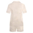 thumbnail image 5 of IROINNID Womens Two Piece Pajama Set Silk Sleepwear Short Sleeve Tops+ Shorts summer Homewear Clothes, 5 of 5