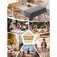 thumbnail image 5 of Burnt Orange Gray Ombre Table Cloth, Vintage Farmhouse Wooden Waterproof Tablecloth for Rectangle Tables, Reusable Washable Fabric Table Cover for Restaurant Kitchen Dining Tables 60"x120", 5 of 6