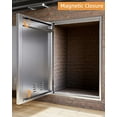 thumbnail image 6 of 24" H x 17" W 304 Stainless Steel Outdoor Kitchen Access Door with Recessed Handle, Single Access Door for BBQ Island, Grilling Station, 6 of 9