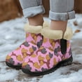 thumbnail image 3 of Whosucclay Flannel Womens and Girl Snow Boots Ankle Booties Waterproof Winter Boots Slip on Fashion Boots No Slip Boots, 3 of 6