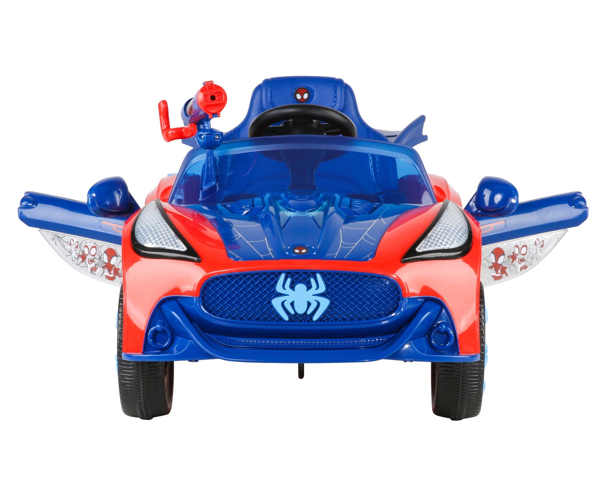 DYNACRAFT SPIDER-MAN 6V SUPER CAR, BATTERY POWERED RIDE-ON WITH LIGHTS AND SOUNDS, 1 COUNT