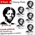 thumbnail image 2 of Harriet Tubman Clear Acrylic Block Stamp 5-Pack & Ink Pads for $20 Bills, 2 of 2