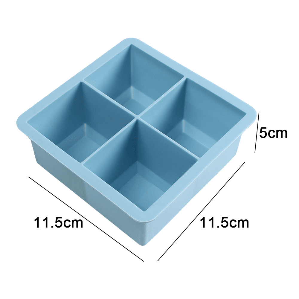 Xmmswdla Circle Ice Cube Tray Jelly Mold Plastic Ice Block Mould with Cover Round Ball Ice Lattice Cocktail Ice Molds Blue Cone, Size: 1pc