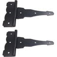 thumbnail image 1 of 2 Pack 8" Black Decorative Reversible T-Hinges, 1 of 2