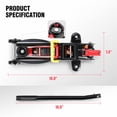 thumbnail image 4 of DNA MOTORING TOOLS-00234 Low Profile Hydraulic Trolley Service/Floor Jack, 2 Ton (4000 lbs) Capacity, Lifting Range 5.1"-13", Black, 4 of 7