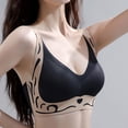 thumbnail image 3 of Wutalume Women's Large Size Seamless Fixed Cup Sports Bra, Wireless Push Up, Lifting Gathering, High Support, No Underwire, Womens Sports Bras,Black 40, 3 of 5