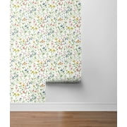 Seabrook Designs Wildflowers Prepasted Wallpaper - 20.5 in. W x 33 ft. L