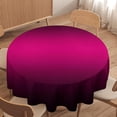 thumbnail image 4 of Round Table Cloth Hot Pink Elegant Black Ombre Tablecloths Washable Table Cover for Kitchen Dinning Party Tabletop Modern Decoration,70inch, 4 of 8