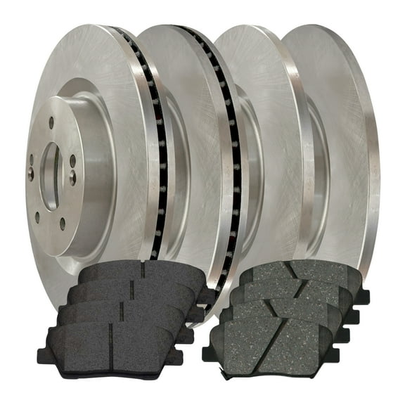 AutoShack Front & Rear Brake Rotors Ceramic Brake Pads | Replacement For 2016 Hyundai Santa Fe Sport 2.0L 2.4L AWD FWD | 12-PC Brake Kit