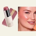 thumbnail image 1 of Two Color Sandwich Blusher Stick Natural Three Dime Nsional Brightening Lip And Cheek D Ual Use Pearl Colored Rouge Powder Blusher, Makeup White Blusher, 1 of 9