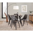 thumbnail image 2 of Carson Carrington  Ockelbo Dining Chair with Bent Wood Legs (Set of 2) Grey Faux Leather/Walnut Wood, 2 of 5