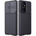 thumbnail image 1 of Funda para Samsung Galaxy S21 Ultra con cubierta para cámara, parte trasera rígida de policarbonato y parachoques blando, protección y ajuste fino, funda protectora para cámara para Samsung, 1 of 6