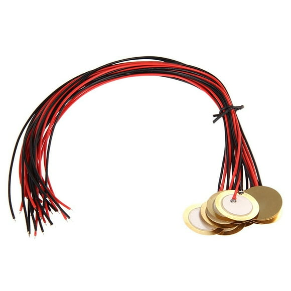 12 Pcs Disques Piézo 27mm avec Micro, Tambour, Gâchette Acoustique, Guitare CBG