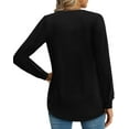 thumbnail image 3 of Rosvigor Blouses for Women Dressy Long Sleeve Shirts Casual Fall Tops Winter Tunic with Pleats, 3 of 7