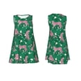 thumbnail image 3 of Bixox Tropical Leopard Print Women's Sleeveless A-Line Dress with Pockets, Casual Knee-Length Tank Dress for Summer-Large, 3 of 7