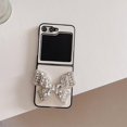thumbnail image 1 of For Samsung Galaxy Z Flip 6 Case, Luxury Rhinestone Crystal 3D Butterfly Hard PC Shockproof Cover for Women Lady Girls, 1 of 2