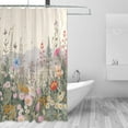 thumbnail image 2 of Coolnut Shower Curtain Wildflower Bathroom Decor Watercolor Shower Curtain Sets Fabric Cloth Bathroom Curtains with Hooks 60x72 Inch, 2 of 6