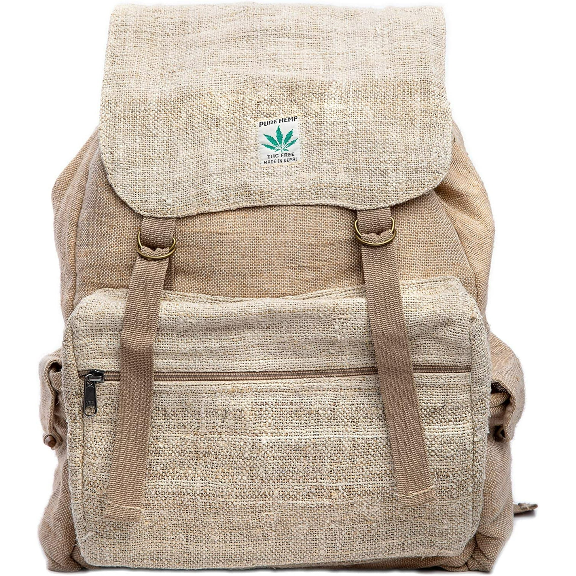 The Himalayan Bazaar Large Hemp Backpack Eco Friendly Unisex Rustic Bag Durable By Freakmandu L