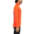 thumbnail image 3 of 100% Merino Wool - Men’s Midweight Quarter Zip - Warm Pullover - Midlayer - Blaze Orange - Large, 3 of 5