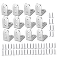 thumbnail image 4 of FUTUREORYY 12 Pcs Support Droit en Acier Inoxydable pour Renforcement de Meubles avec 48 Vis, 4 of 8