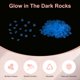 thumbnail image 2 of Uxcell 10000-Pack Rocas Brillantes en la Oscuridad, 0.2" Decoraciones de Jardín de Resina Luminosa en Forma de Rombo [Azul Claro], 2 of 6