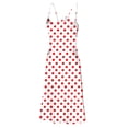 thumbnail image 6 of Maqroz Summer Dresses for Women Plus Size Satin Sleeveless Long Dresses with Spaghetti Strap Printed V Neck Cami Dress Casual Side Slit Maxi Dress Boho Nightdress Multicolor L, 6 of 8