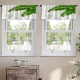 thumbnail image 2 of LALILO Kitchen Curtain Valance Green Jungle Natural With Rod Pocket Window Curtain 52"x 18" Set of 2, 2 of 5