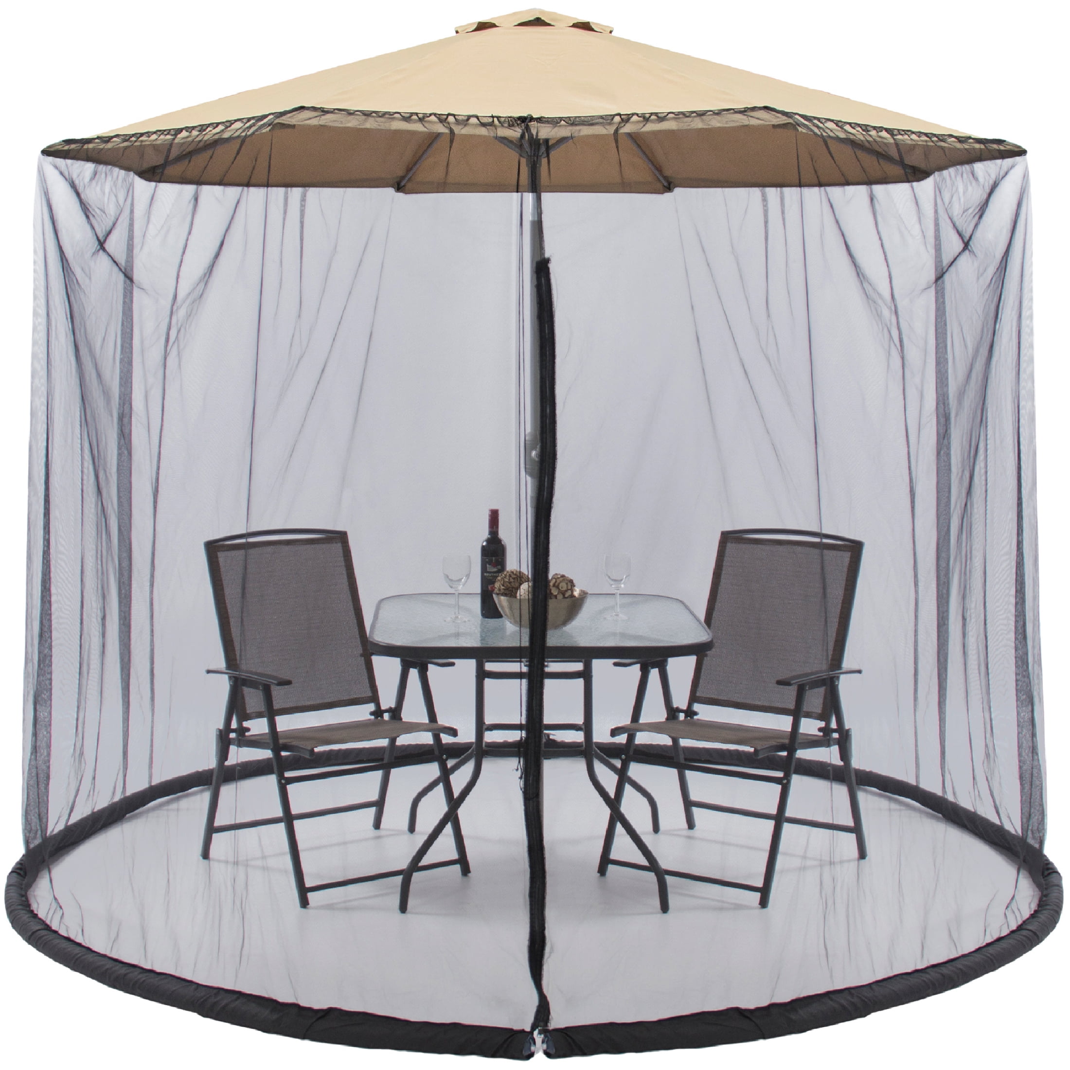 9/10FT Umbrella Table Screen Cover Bed Canopy Mosquito Net Insect Outdoo U