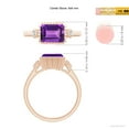 thumbnail image 5 of ANGARA Natural 1.5 Ct. Amethyst with Diamond Classic Ring in 14K Rose Gold for Women (Ring Size: 7), 5 of 10