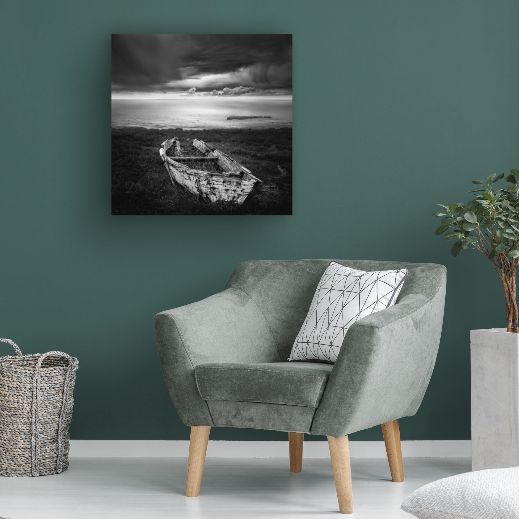 Canvas Wall Art - George Digalakis 'In A Broken Dream' Wall Art for Living Room, Bedroom, or Office D?cor by Trademark Fine Art - 35 x 35 Inches