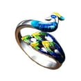 thumbnail image 2 of Soumake Women Bracelet Colorful Peacock Jewelry Elegant Electroplating Ring Bangle for Wedding, 2 of 8