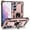 Rose Gold, variant on Xpression Phone Case For Samsung Galaxy S25 /S24 Shockproof Hybrid Dual Layer PC + TPU with Metal Ring Kickstand Heavy Duty Armor Shell Cover, Silver