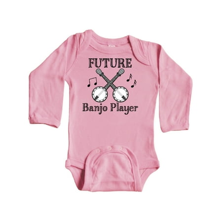 

Inktastic Future Banjo Player Gift Baby Boy or Baby Girl Long Sleeve Bodysuit