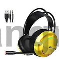 thumbnail image 2 of For Pantsan Psh100 Usb Wired Gaming Earphone Headset With Microphone Colour 35mm Yellow, 2 of 5
