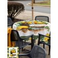 thumbnail image 5 of Outdoor Tablecloth with Umbrella Hole for Patio/Picnic/Party/Camping, Lemon Basket Summer Waterproof Table Cloth Square Cover Washable, Farmhouse Green Lace Eucalyptus (54"x 54"), 5 of 8